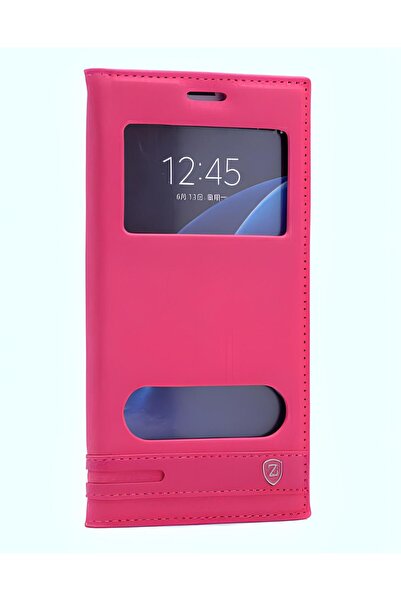 Cepustik Telefon Aksesuarları Galaxy J7 Pro Kılıf Pencereli Elite Kapaklı Kılıf