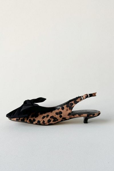 nope21shoess Панделка Леопардови мини обувки на ток