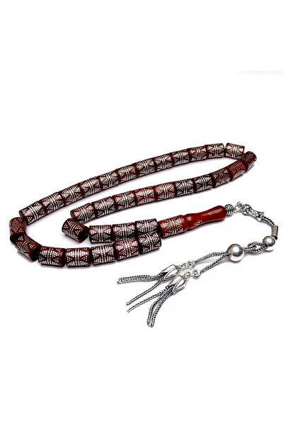 Tesbih Ruyasi Gümüş İşlemeli Kesme Model Kuka Tesbih