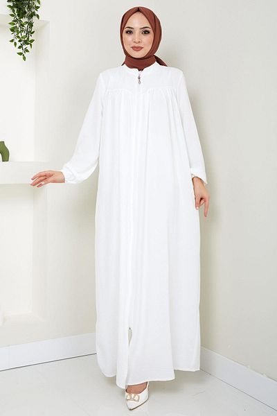 hafsamina White Aerobin Ferace - Robe, HM2156