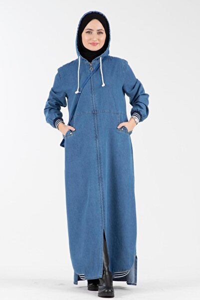 Sevitli Blue Denim Cap - Stripe Detailed