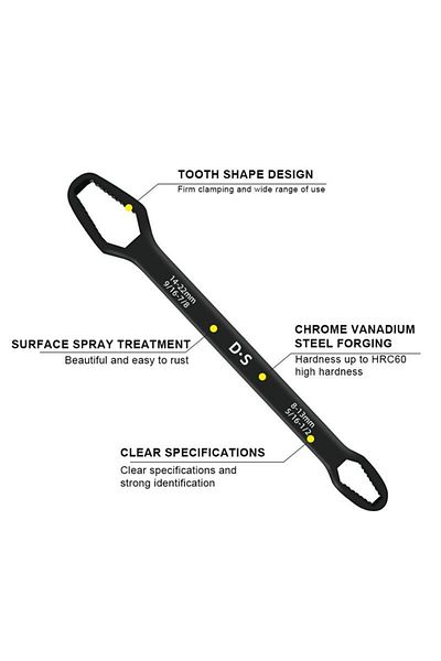 STOREMAX Jvnnastore Universal Wrench Double-Head Multifunctional 6-22mm 646268