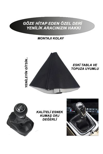 HARGE Hg Mercdss Gl Compatible Car,Auto Gear Shift Gaiter Black Stitch