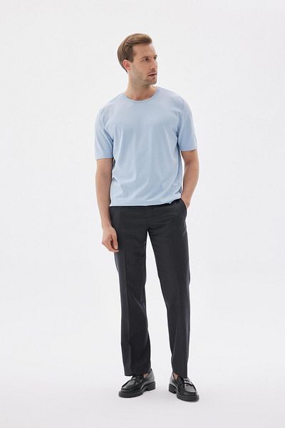 odelon Tricou albastru pentru bărbați - limitat, mânecă scurtă solidă, raion