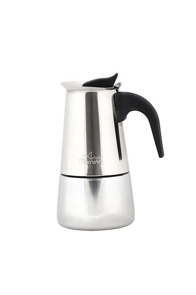 Any Morning Fe001-6 Espressomaschine Edelstahl Induktion Mokkakanne 300ml
