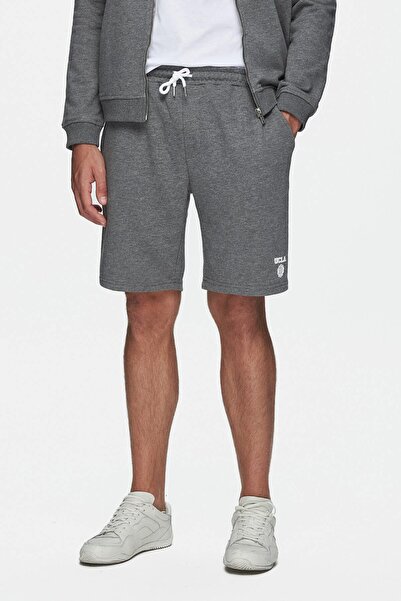 UCLA Pantaloni scurți RANDY gri închis cu imprimeu Standard Fit pentru bărbaț...