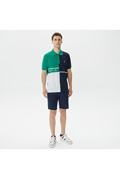 Nautica Erkek Lacivert Keten Bermuda