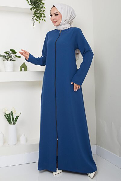 hafsamina Indigo Ferace cu fermoar de mărime mare - HM2488