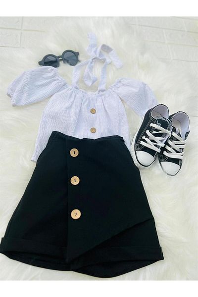 KOKOŞ BEBEK Σορτς Kokoş New Season με φούστα και λεπτομέρεια στο λαιμό