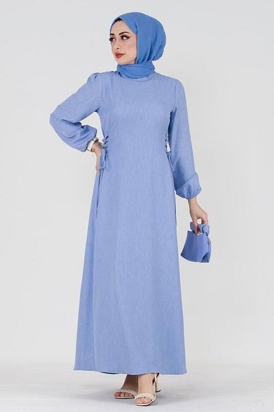 Sevitli Rochie de in cu cravate laterale - Baby Blue
