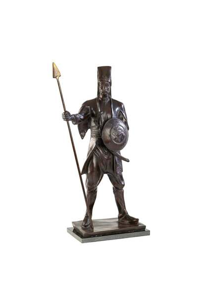 Anadolia Bronz Döküm Yeniçeri Heykeli Küçük Boy