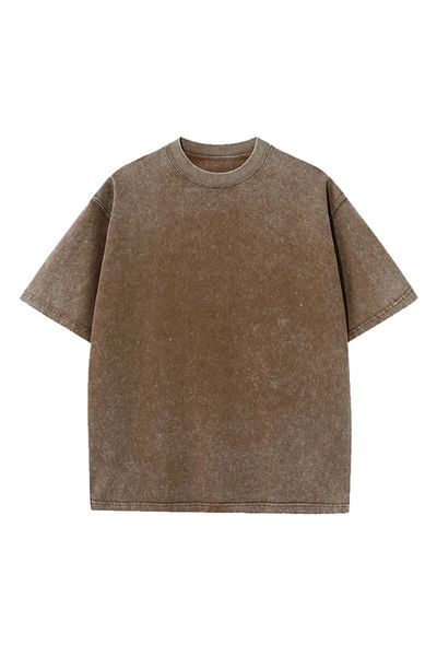 Köstebek Unisex Vintage Streetwear - Καφέ μπλουζάκι από ύφασμα που πλένεται