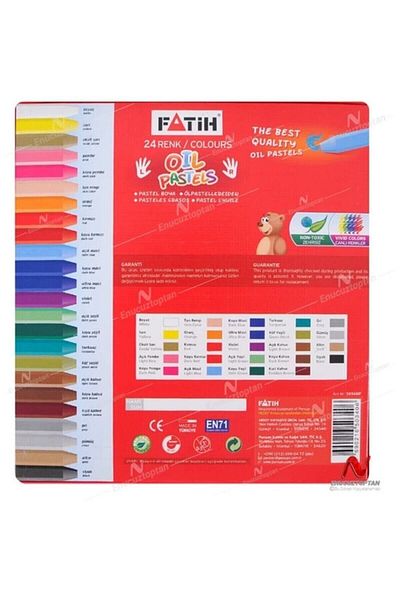 Fatih 24 Pieces Pastel Paint Cardboard Box / 50340/F