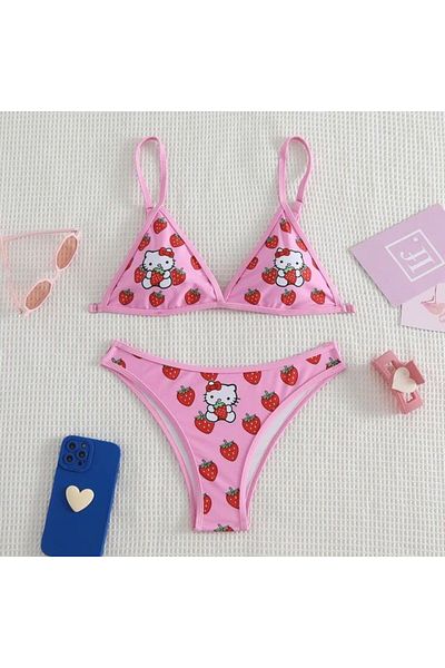 Köstebek Σετ μπικίνι Hello Kitty Pink Strawberry