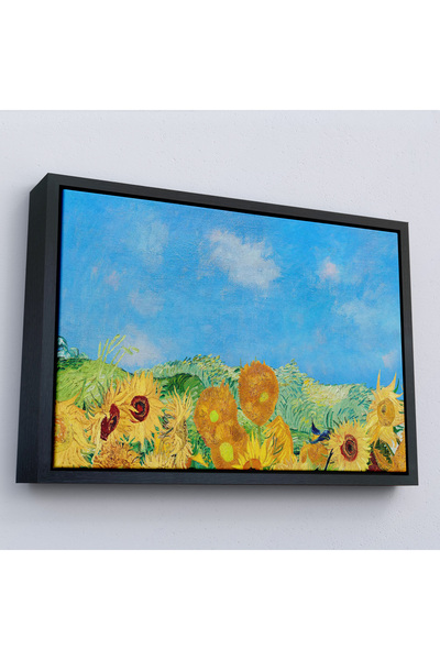 Oxyteez Vincent Van Gogh cu cadru din lemn - Pictură de floarea soarelui-7153