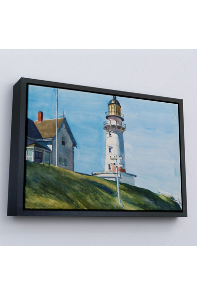 Oxyteez Sculptură cu ramă din lemn Edward Hopper - Pictură far - Light At Two...