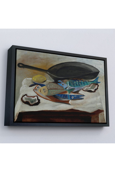 Oxyteez Ξύλινο Πλαίσιο Picasso-Πίνακας Ψαριών και Τηγανιού-7102