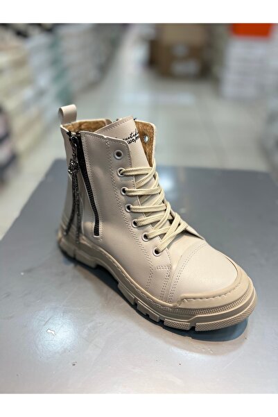 Genel Markalar Punto Günlük Şık Kadın Bağcıklı Fermuarlı Bot