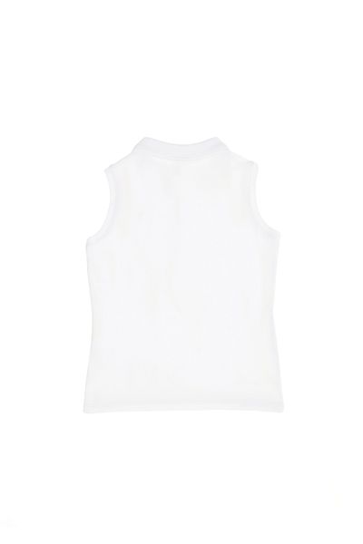 U.S. Polo Assn. Girl's White Polo Neck Sleeveless T-Shirt 50263665 -Vr013