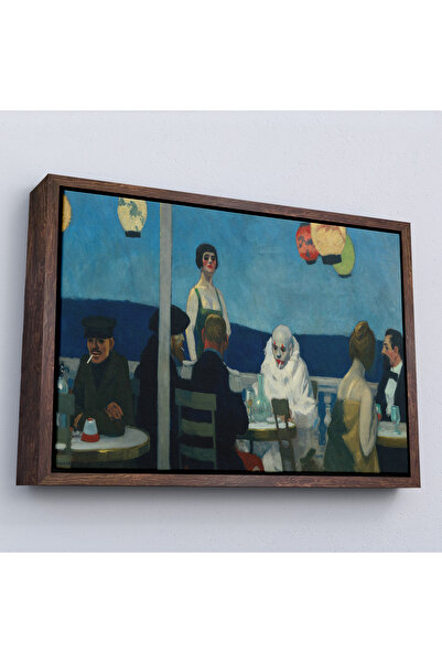 Oxyteez Edward Hopper cu cadru din lemn - Pictură Blue Night-7131