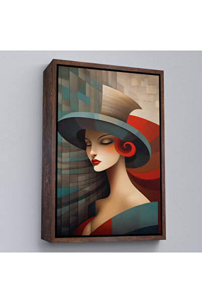 N NOXXO Tablou de femeie frumoasă vintage cu cadru din lemn-7523