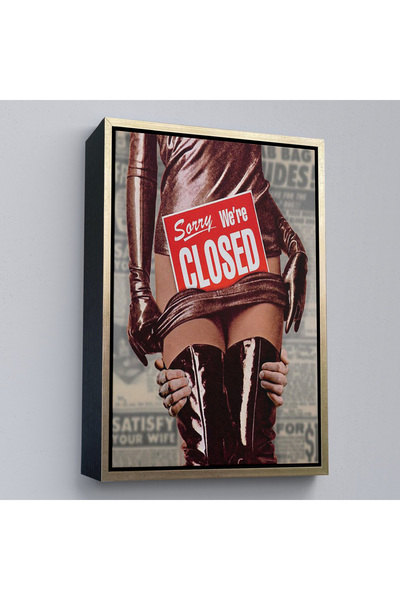 Limitless Ξύλινο πλαίσιο Sorry We're Closed Πίνακας - Sorry We're Closed-7705