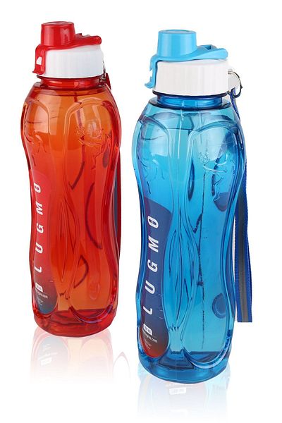 LUGMO 2 Pieces Water Bottle with Lid School Sports 750 ml