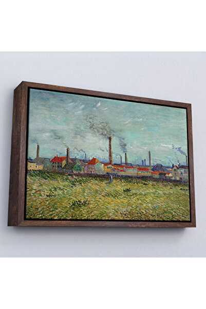 Oxyteez Vincent Van Gogh Fabriile din Clichy cu cadru din lemn Pictură - Fact...