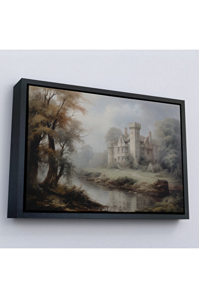 Oxyteez Pictură medievală a castelului din Anglia cu cadru din lemn