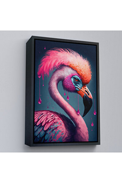 N NOXXO Tablo Hippie Filamingo roz cu cadru din lemn-7869