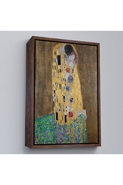 Oxyteez Pictură cu ramă din lemn The Kiss de Gustav Klimt - The Kiss By Gusta...