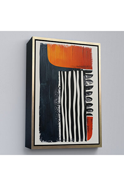 Oxyteez Pictură în ulei cu cadru din lemn Aspect pictură abstractă-7657