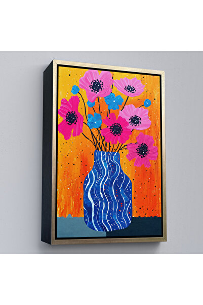 Oxyteez Flori în vază cu cadru din lemn Tablo-7560