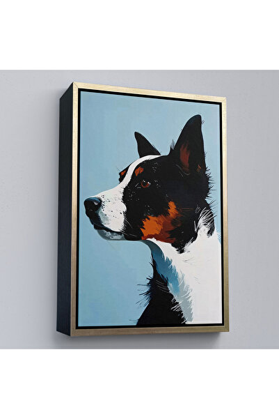 Oxyteez Tablou drăguț pentru câini cu cadru din lemn-7635