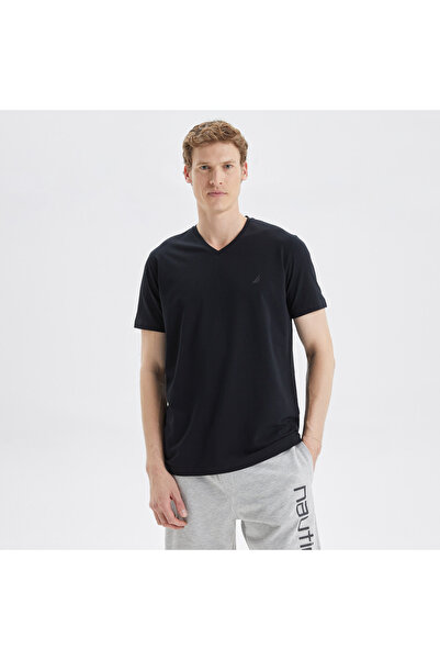 Nautica Erkek Siyah Standart Fit T-Shirt