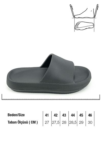 GEZER Καλοκαιρινές ανδρικές παντόφλες Eva Bath Garden Κατάλληλες για βρεγμένο πάτωμα