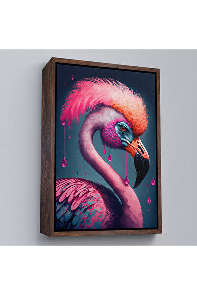 N NOXXO Tablo Hippie Filamingo roz cu cadru din lemn-7869
