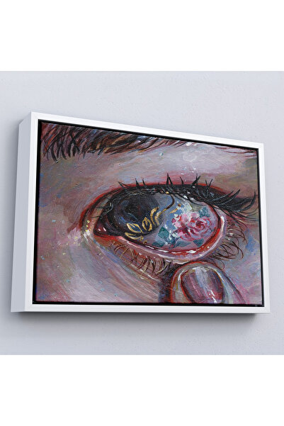 Oxyteez Tablou de frumusețe în ochi cu cadru din lemn-7253