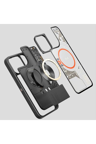 System Com حافظة آيفون 15 برو ماكس قابلة للتخصيص 3 وظائف متصلة بالبلوتوث Bitmo Lab Bangcase Flux