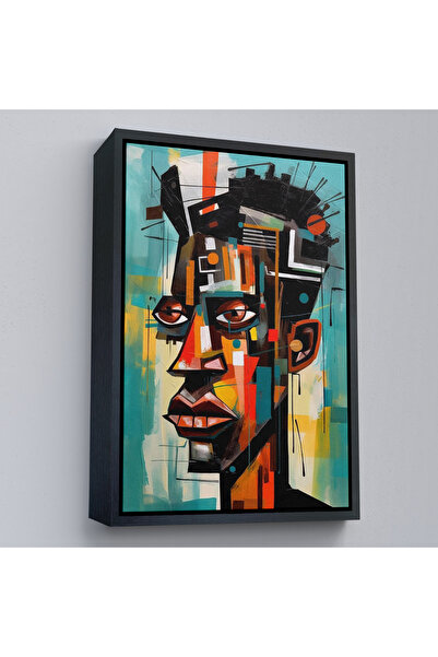 Home African Young Man with Wooden Frame Painting-7803