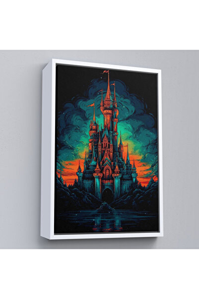 Oxyteez Castelul Medieval din Europa cu cadru din lemn Tablo-7728