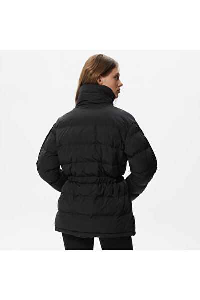 Lacoste Women's Stand Collar Quilted Gray Coat