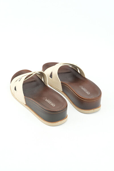 GEZER Summer Faux Leather High Heel Women's Daily Slippers