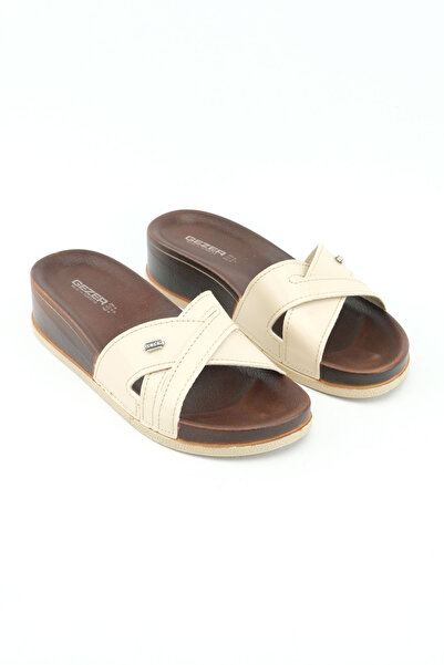 GEZER Summer Faux Leather High Heel Women's Daily Slippers