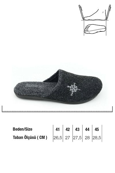 GEZER Χειμερινές ανδρικές τσόχες παντόφλες κήπου με αφαιρούμενη σόλα