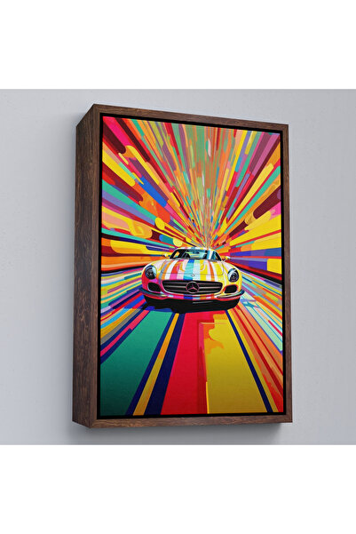 Oxyteez Pictură Mersedes care se deschide prin culorile din cadru din lemn-7959