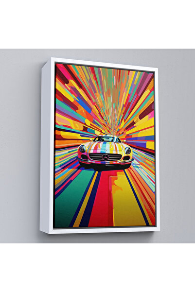 Oxyteez Pictură Mersedes care se deschide prin culorile din cadru din lemn-7959