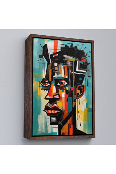 Home African Young Man with Wooden Frame Painting-7803