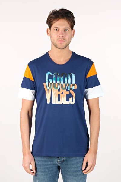 Arma Чоловічий футболка з коміром-стійкою Indigo Y22344400201