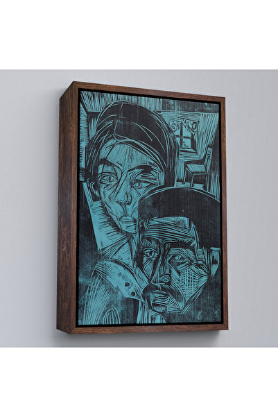 N NOXXO Ernst Ludwig Kirchner cu cadru din lemn - Pictură de oaspeți în cămin-8078